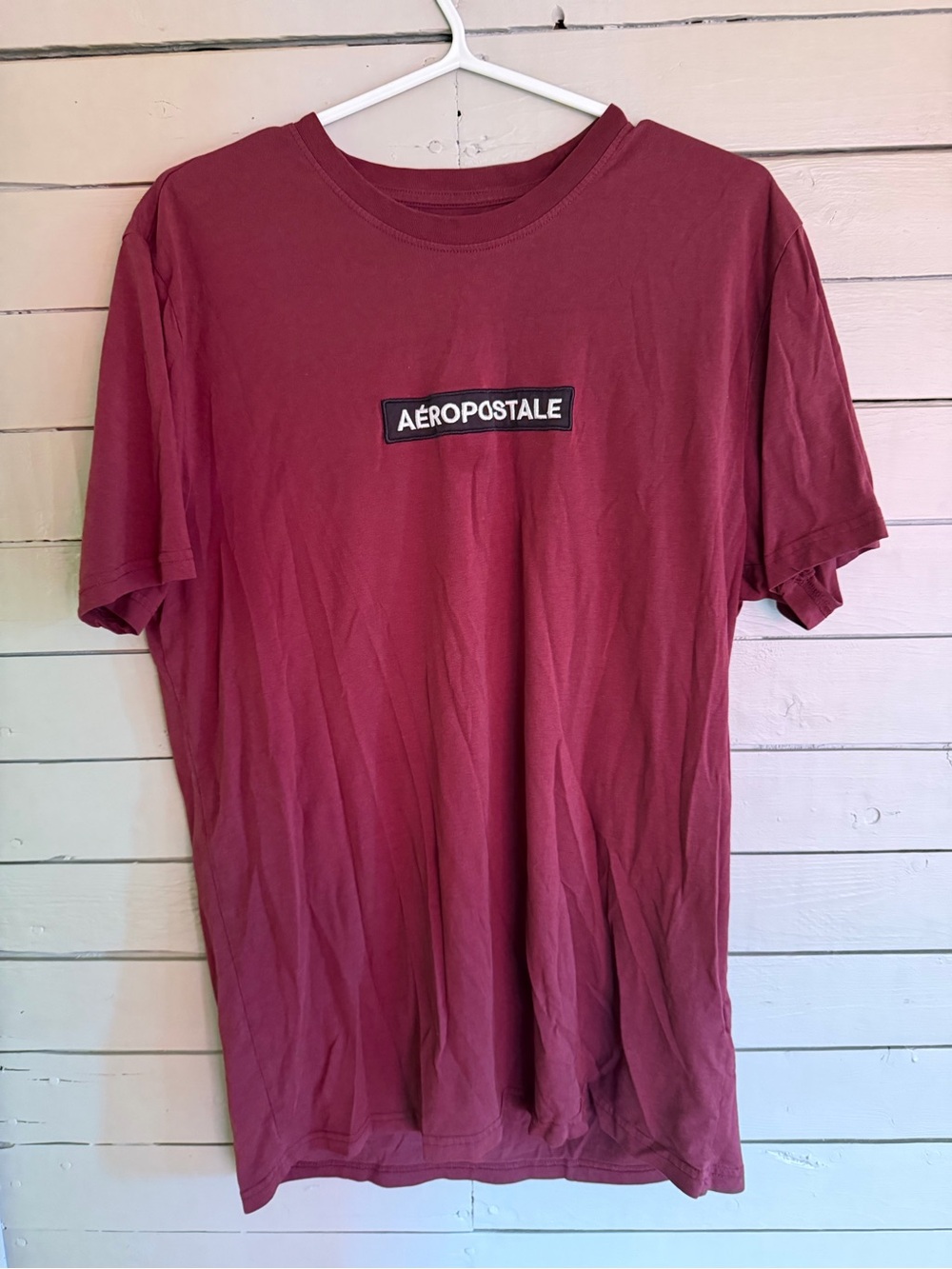 Aeropostale Men's Maroon Logo Tee